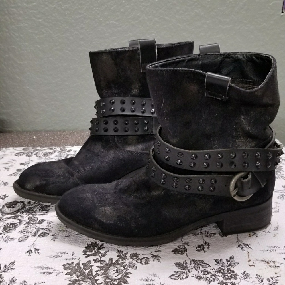 Rebels Travis moto stunned buckle boots sz 8M